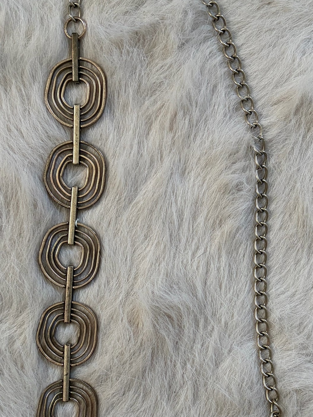 vintage metal linked belt